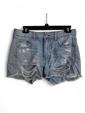 American Eagle High Rise Distressed Denim Shorts